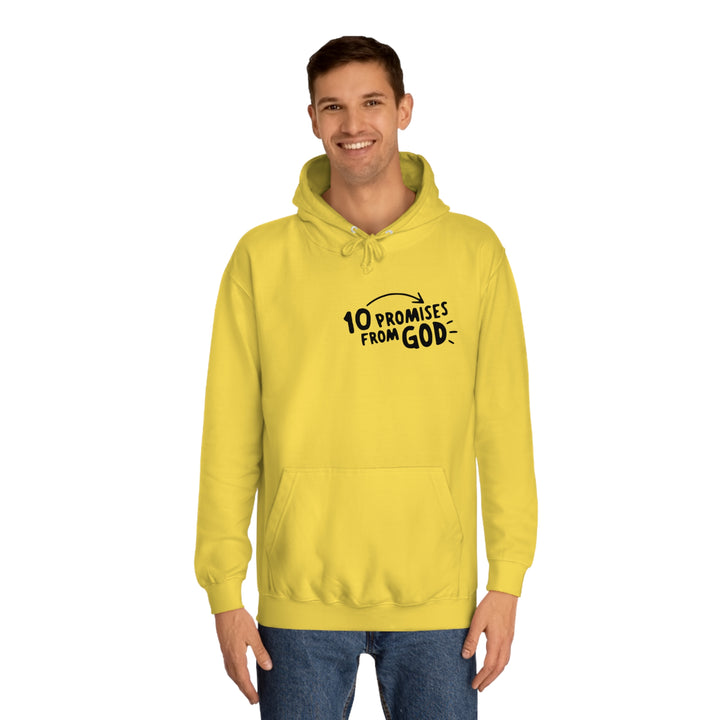 10 Promises Of God=Unisex College Hoodie