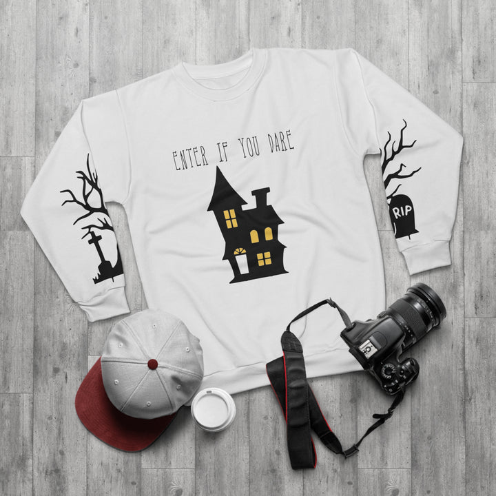 Enter if You Dare-Unisex Sweatshirt (AOP)