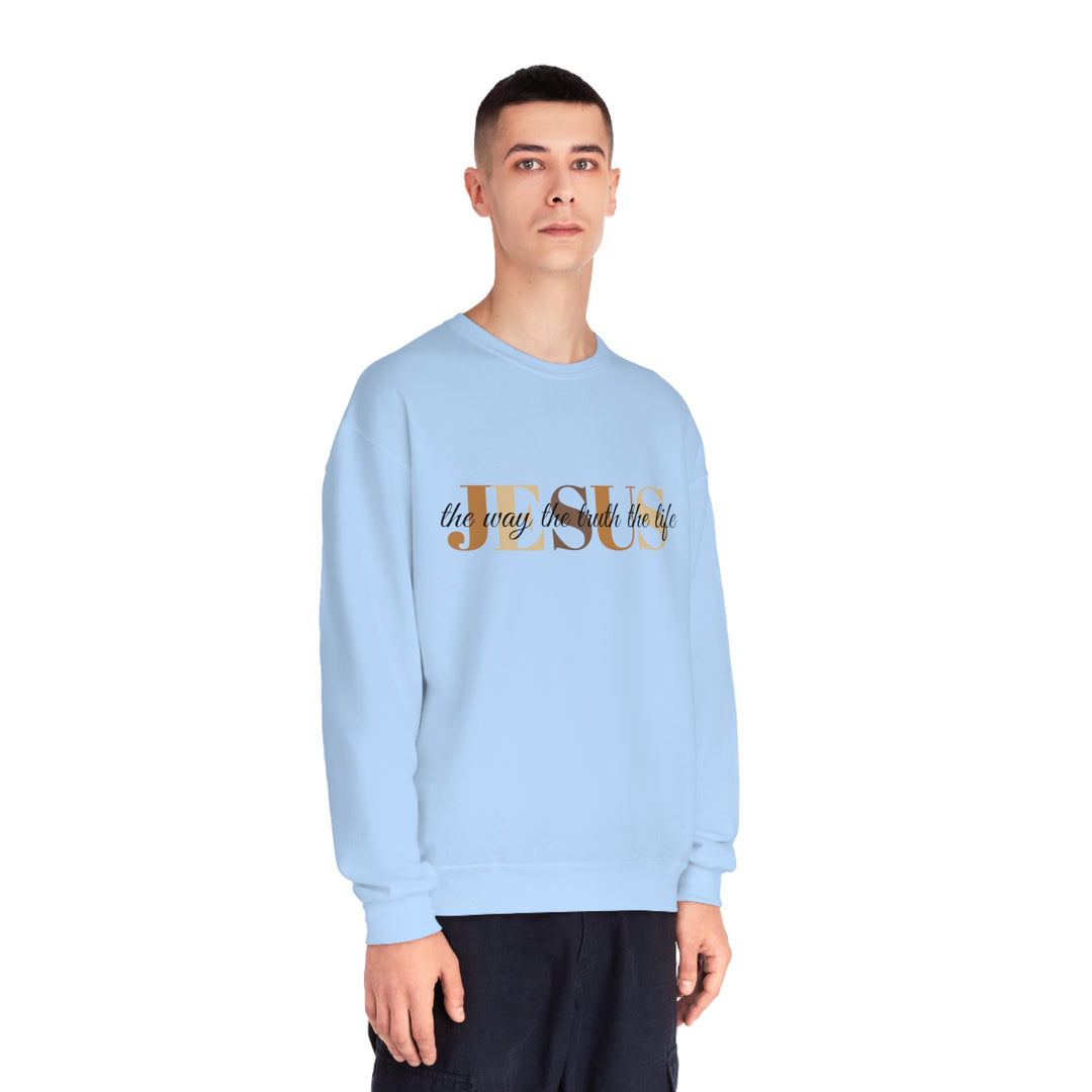Jesus The Way The Truth The Life Unisex NuBlend® Crewneck Sweatshirt