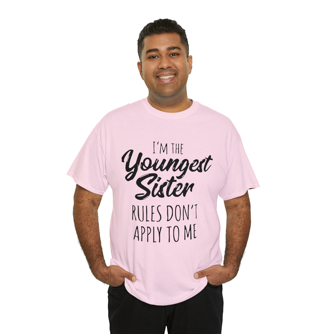 IM THE YOUNGEST=Unisex Heavy Cotton Tee