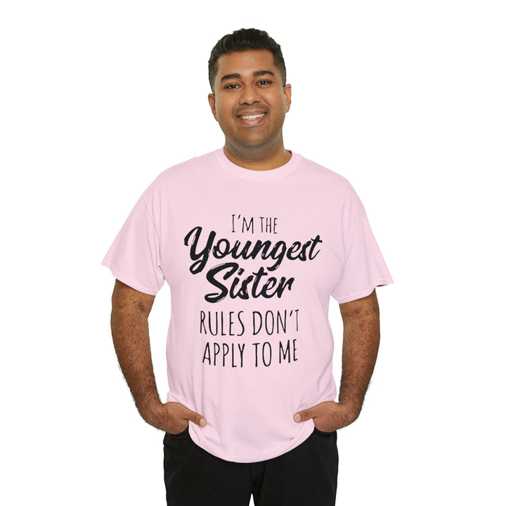 IM THE YOUNGEST=Unisex Heavy Cotton Tee
