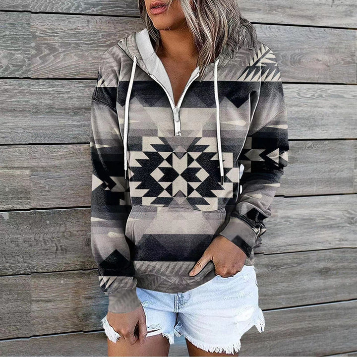 Female Ethnic Tribal Hoodie Coat