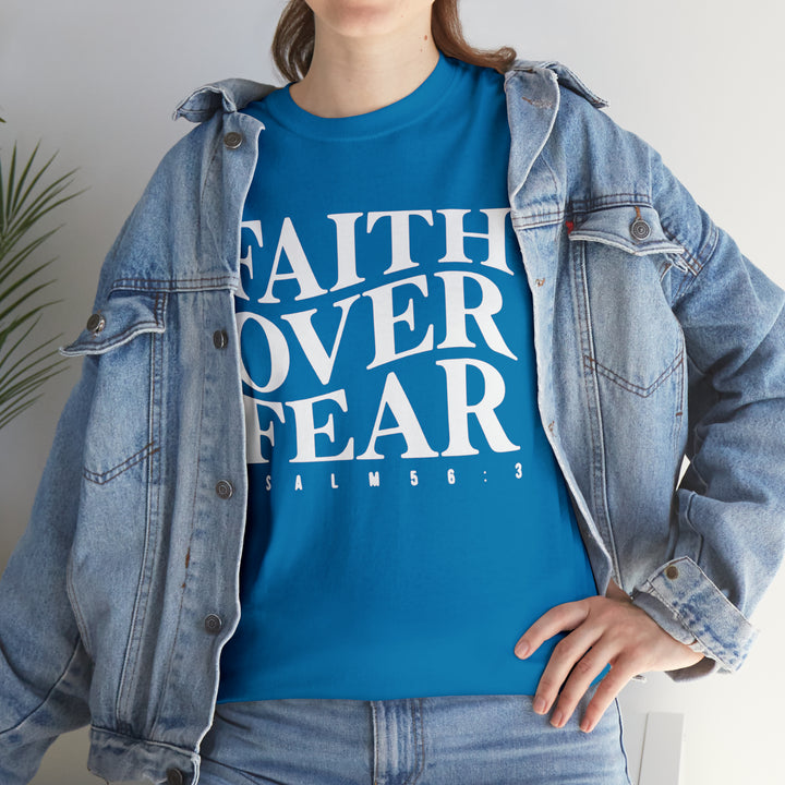 Faith Over Fear-Unisex Heavy Cotton Tee