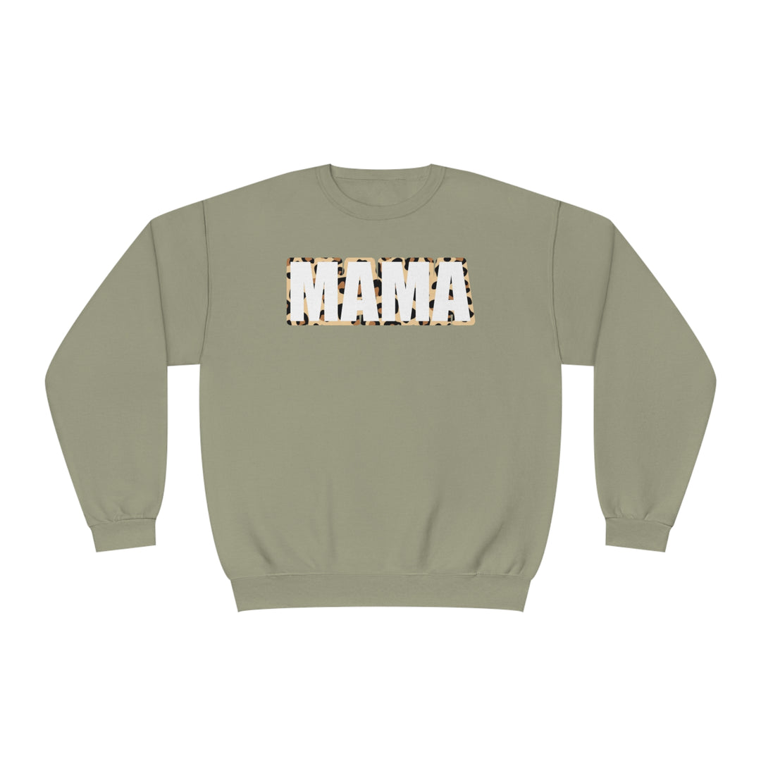 white leopard MAMA Unisex NuBlend® Crewneck Sweatshirt