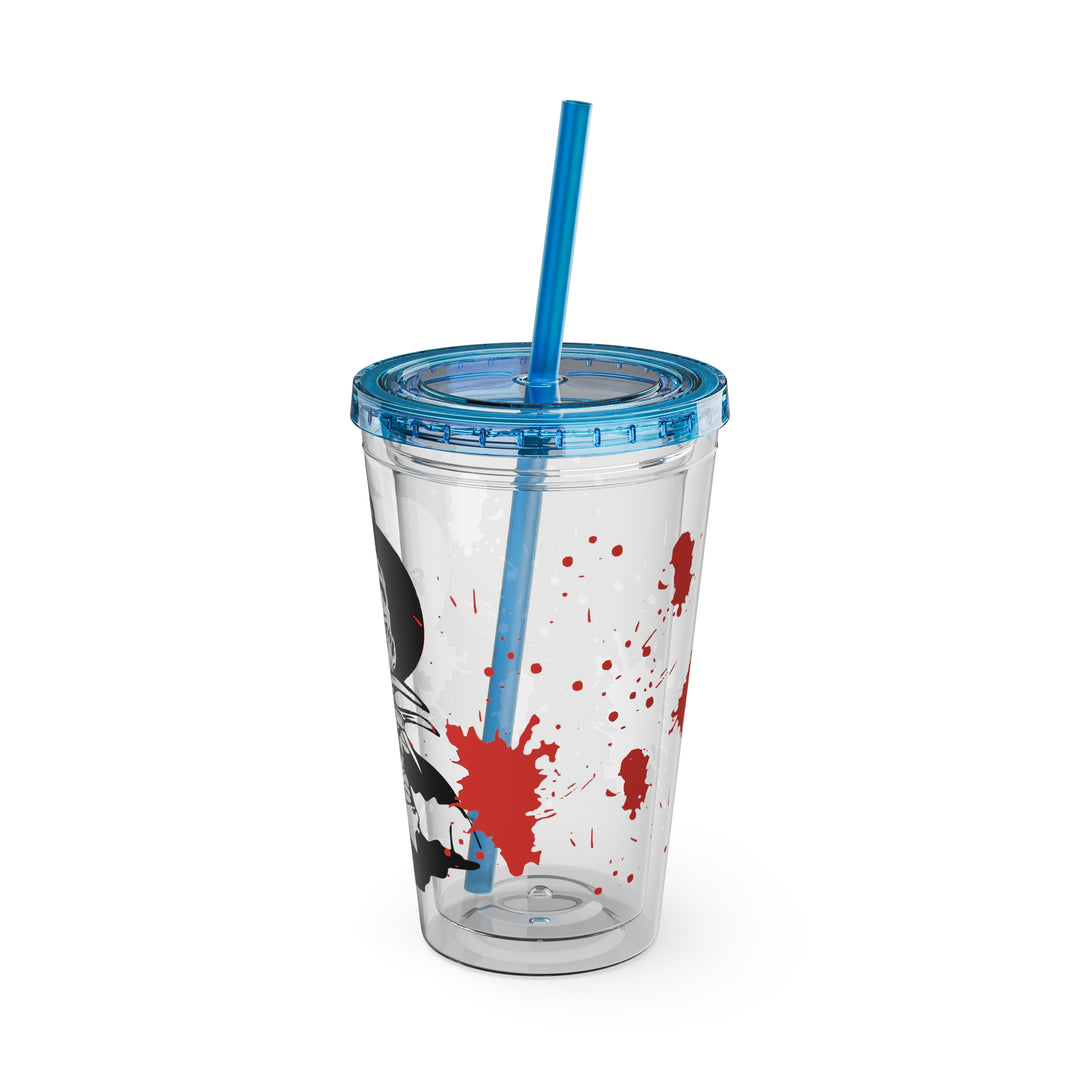 Freddy Halloween=Sunsplash Tumbler with Straw, 16oz