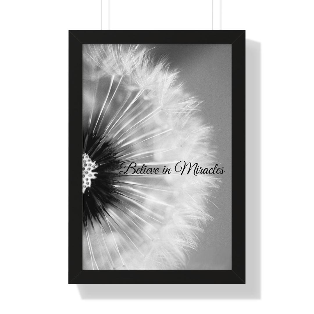 BELIEVE IN MIRACLES=Framed Vertical Poster
