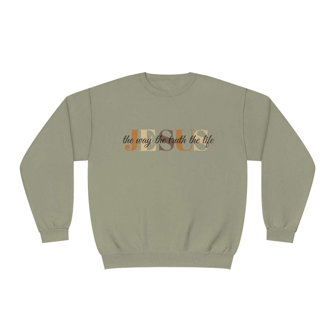 Jesus The Way The Truth The Life Unisex NuBlend® Crewneck Sweatshirt