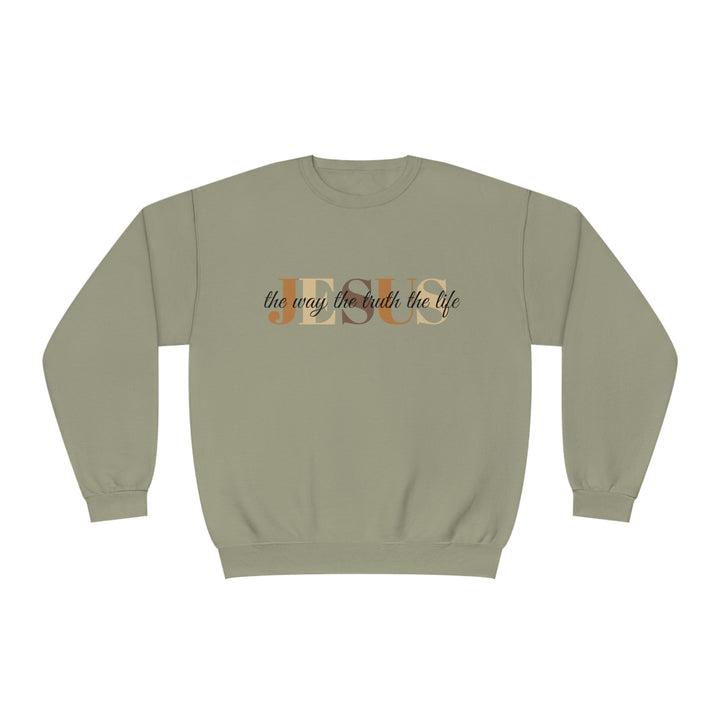 Jesus The Way The Truth The Life Unisex NuBlend® Crewneck Sweatshirt