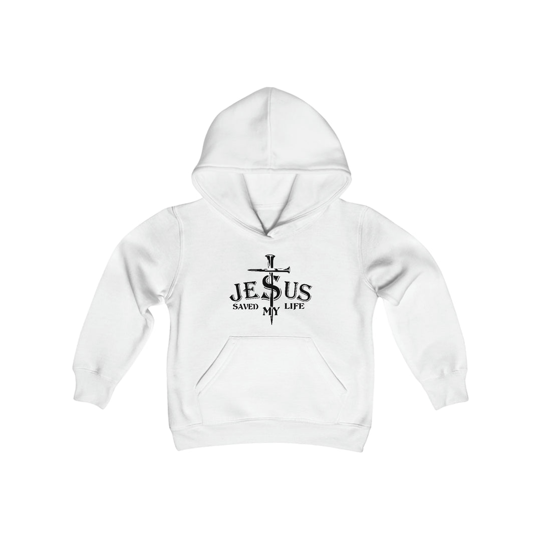 Jesus Saved My Life Youth Heavy Blend Hooded Sweatshirt