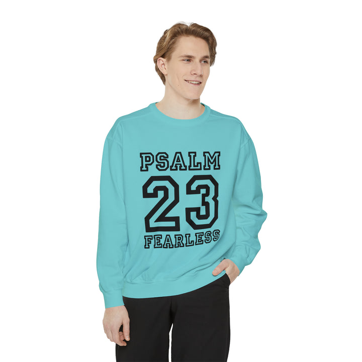 Psalm 23 Unisex Garment-Dyed Sweatshirt