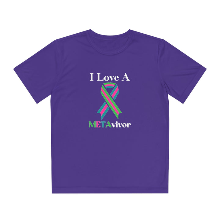 I Love A METAvivor Youth Competitor Tee