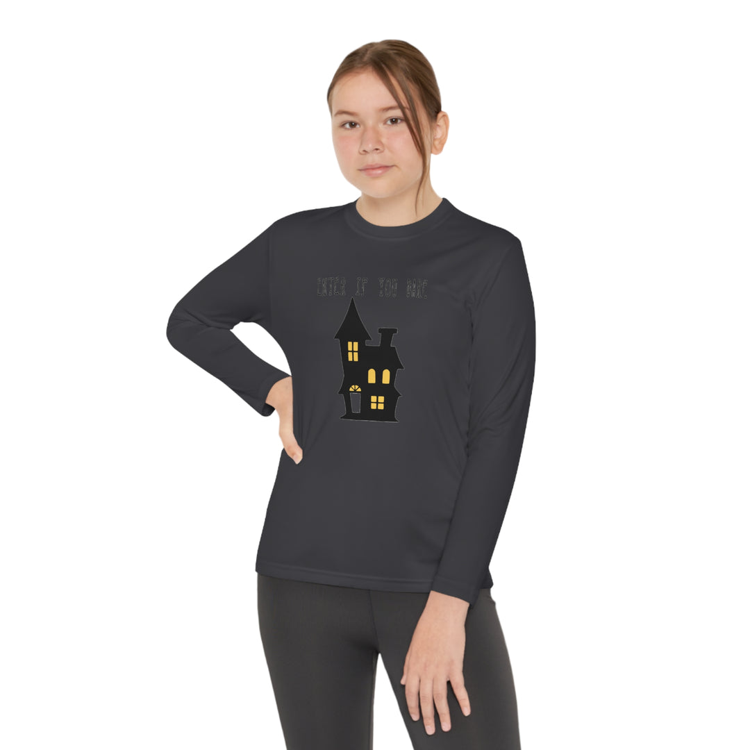 Enter if you dare-Youth Long Sleeve Competitor Tee