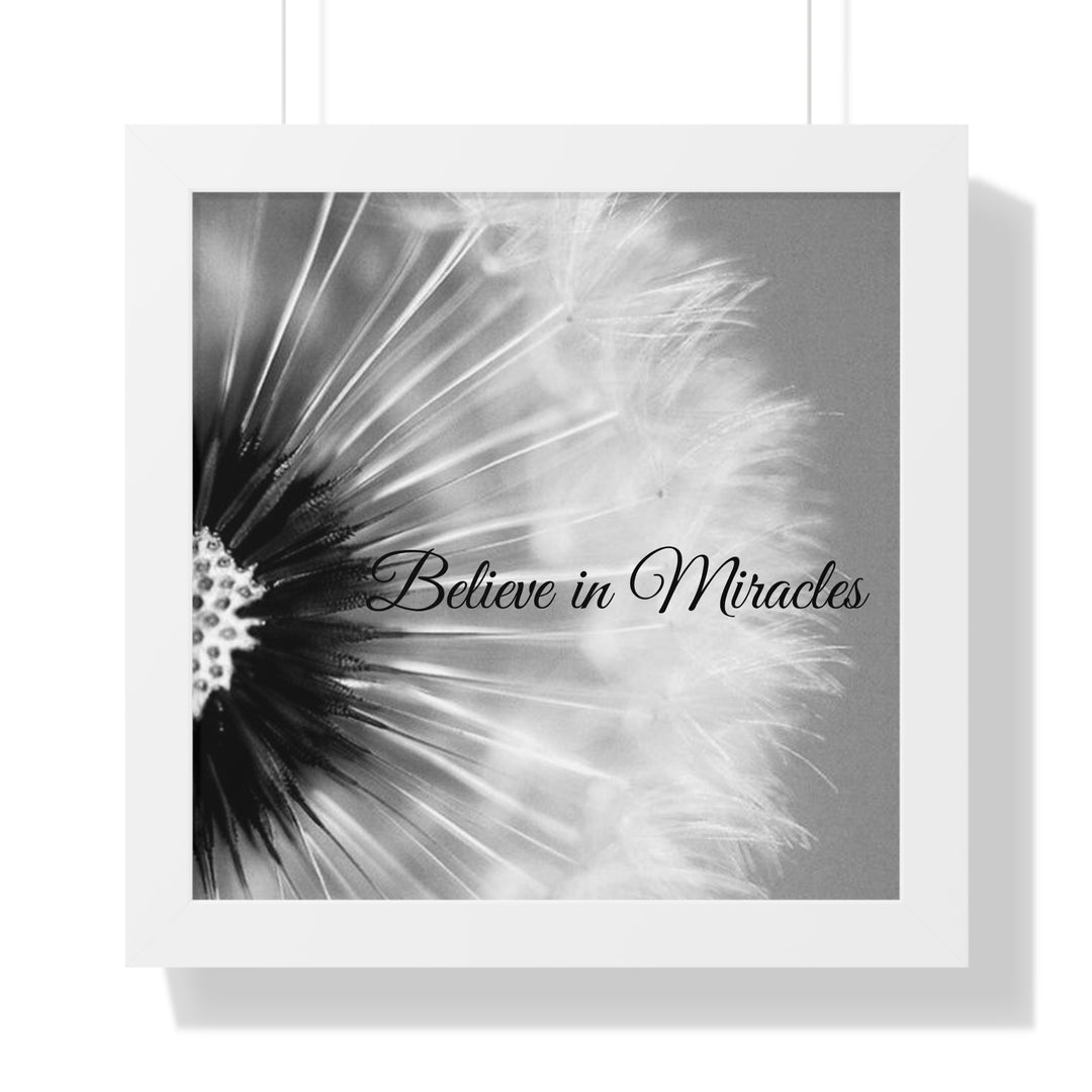 BELIEVE IN MIRACLES=Framed Vertical Poster