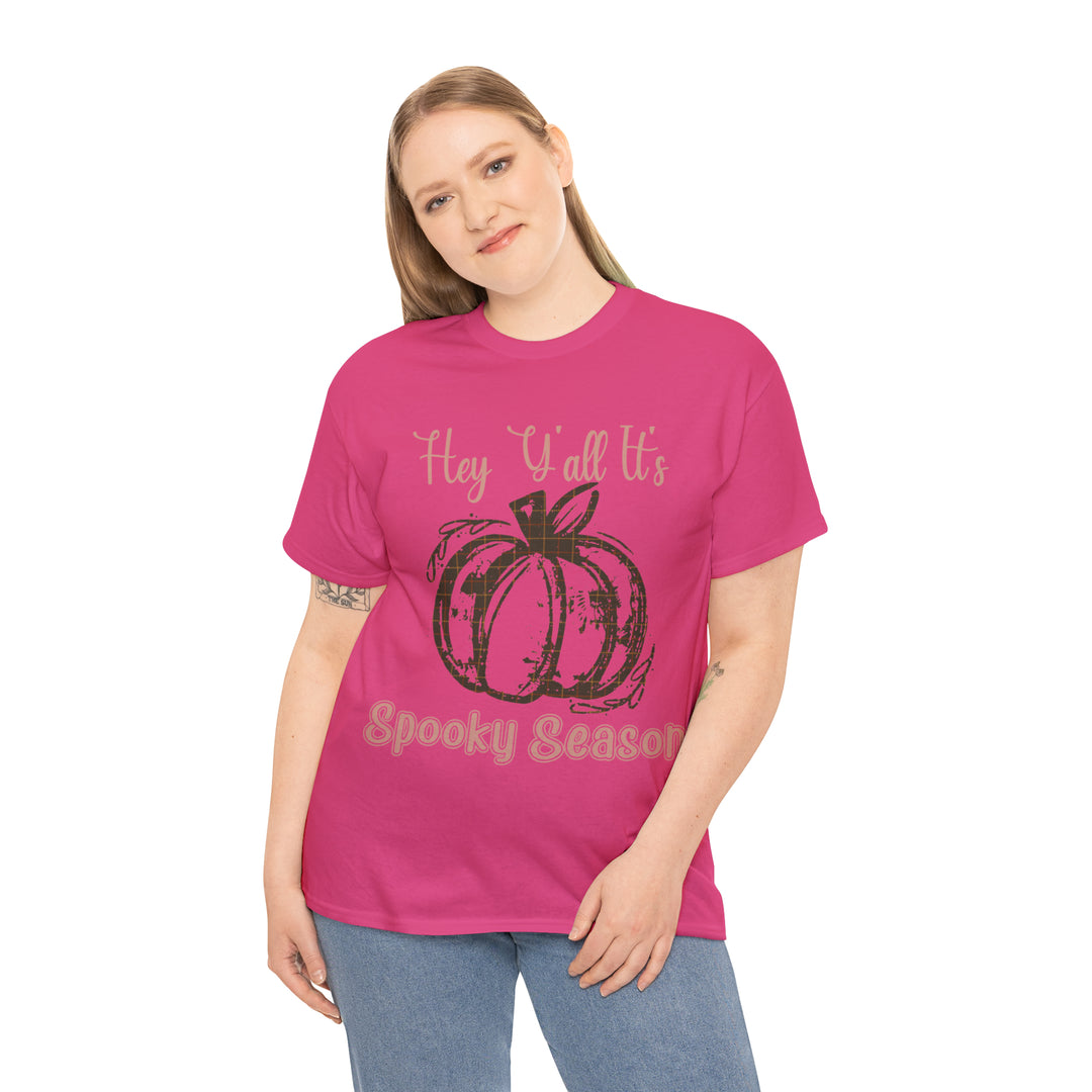 Hey Yall its spooky season-Unisex Heavy Cotton Tee