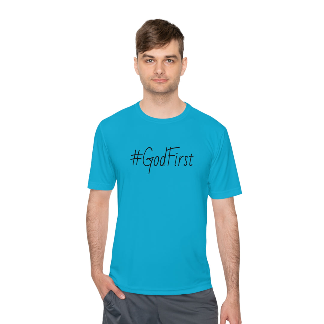 #GodFirst-Unisex Moisture Wicking Tee
