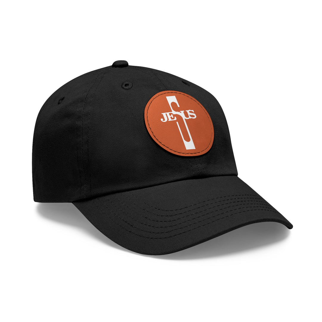 Jesus Hat with Leather Patch (Round)