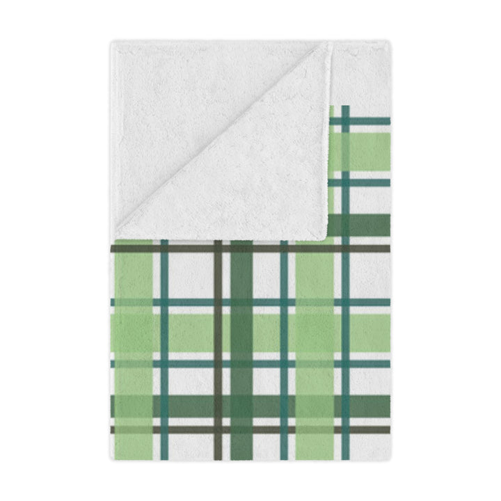 Green Plaid Minky Blanket