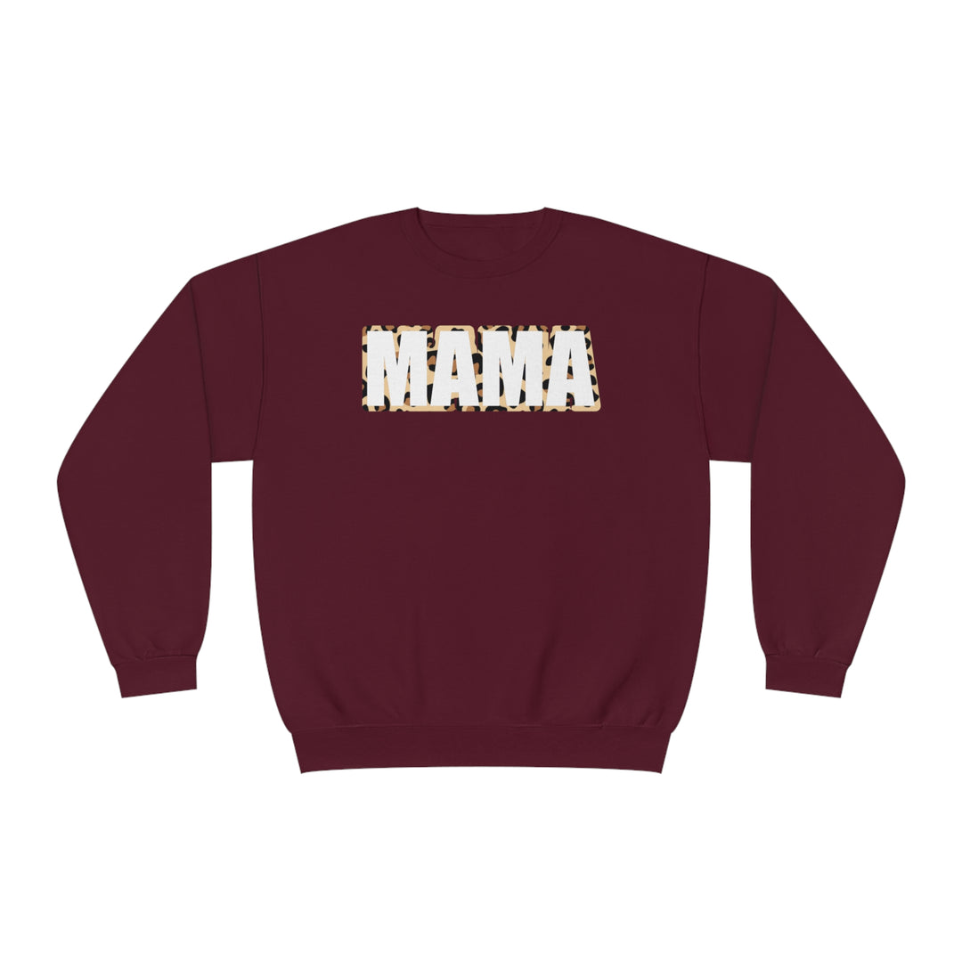 white leopard MAMA Unisex NuBlend® Crewneck Sweatshirt