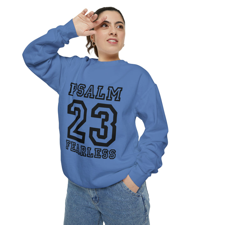 Psalm 23 Unisex Garment-Dyed Sweatshirt
