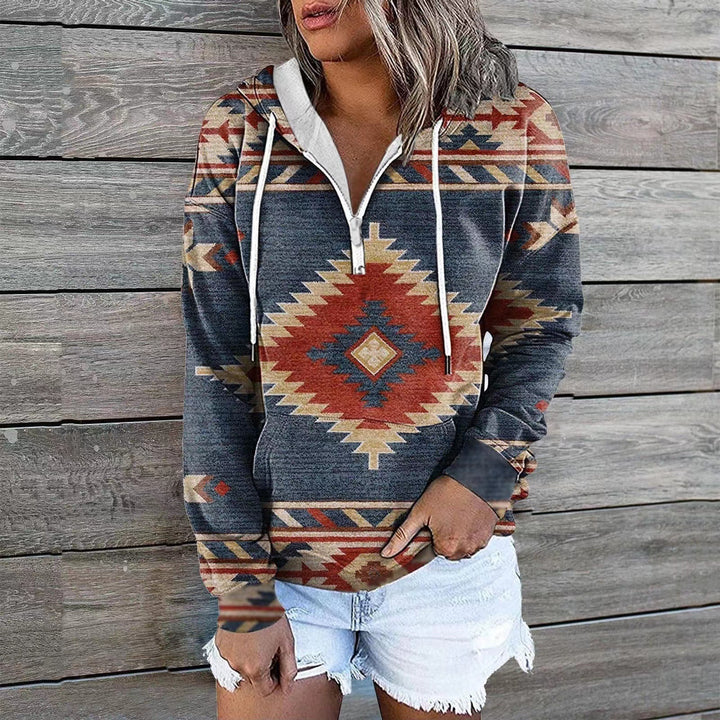 Female Ethnic Tribal Hoodie Coat