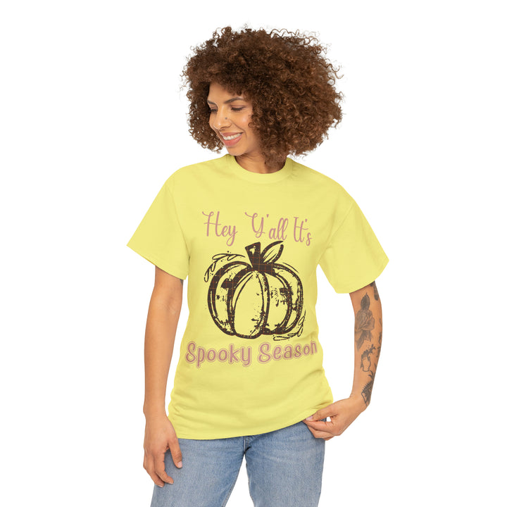 Hey Yall its spooky season-Unisex Heavy Cotton Tee