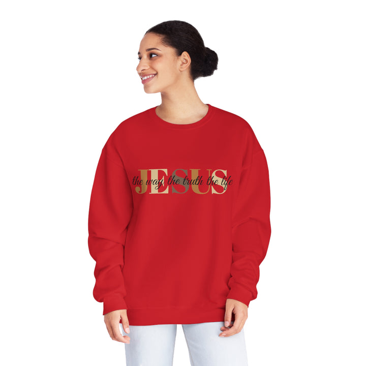 Jesus The Way The Truth The Life Unisex NuBlend® Crewneck Sweatshirt