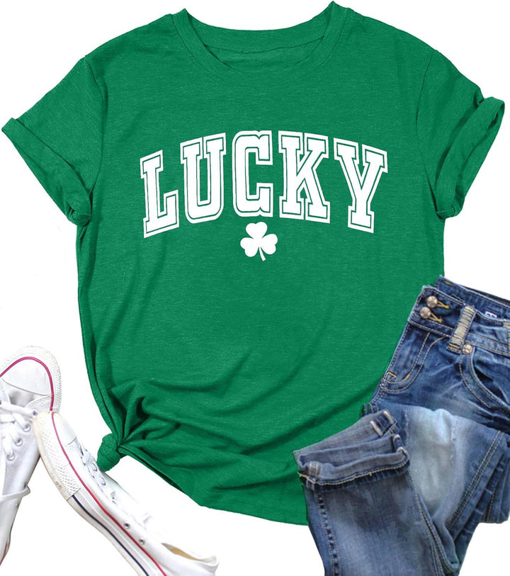 Patricks Day Shirts For Women Irish Shamrock Tshirts Gra
