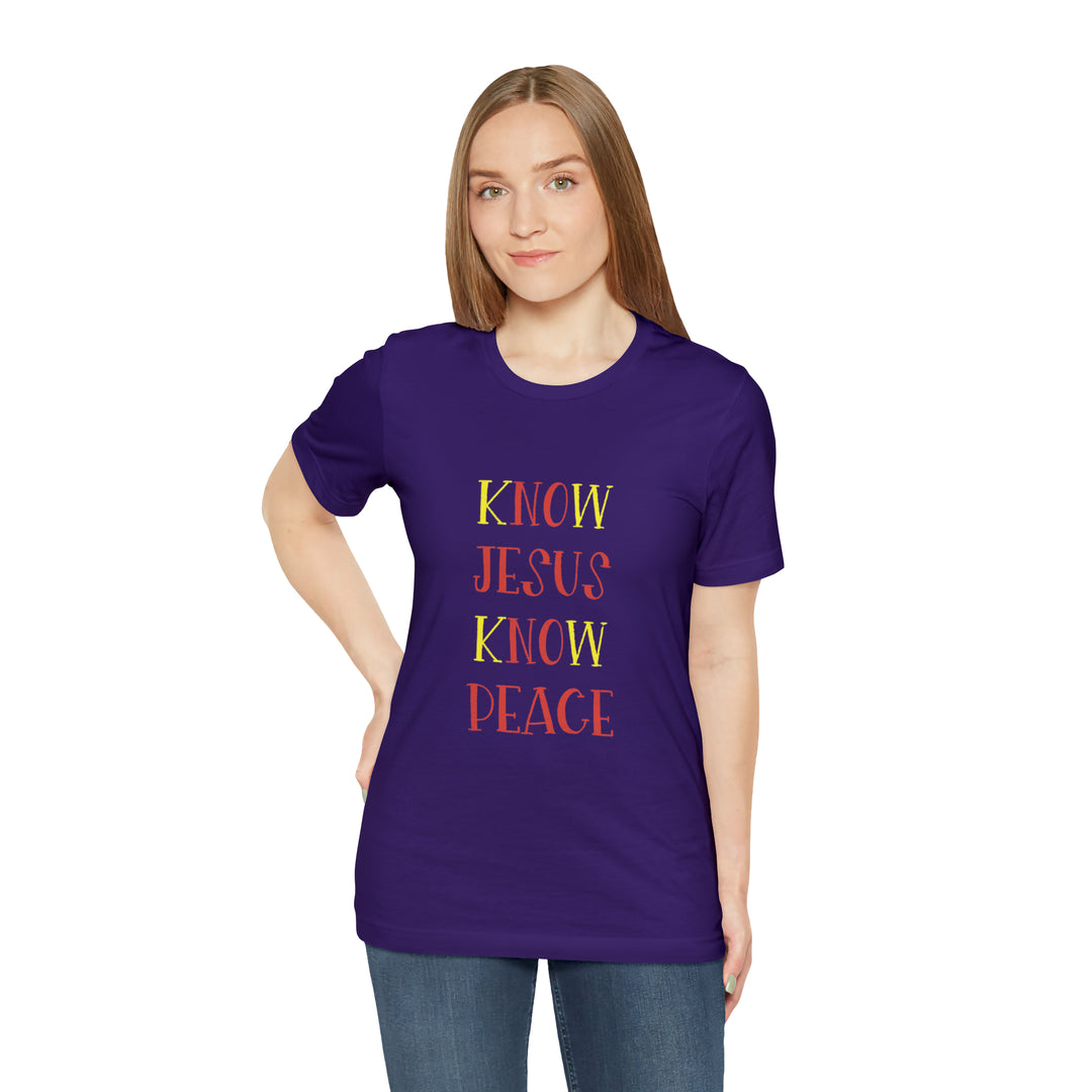 Know Jesus-Unisex Jersey Short Sleeve Tee