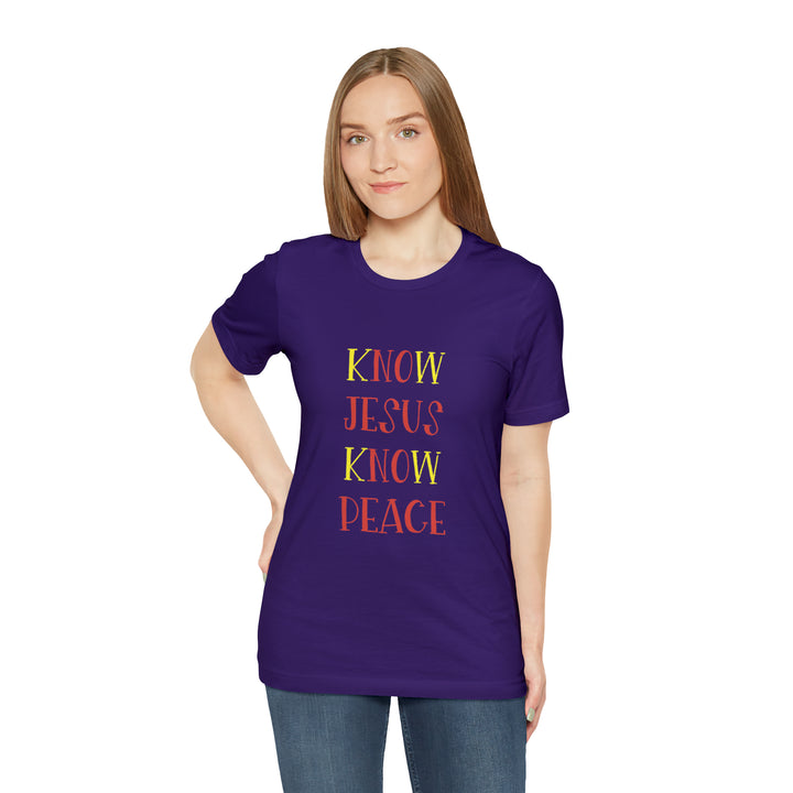 Know Jesus-Unisex Jersey Short Sleeve Tee