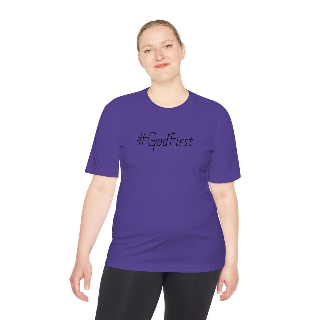 #GodFirst-Unisex Moisture Wicking Tee