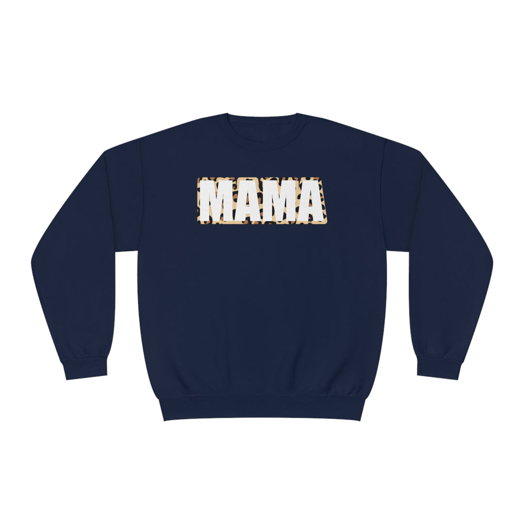 white leopard MAMA Unisex NuBlend® Crewneck Sweatshirt