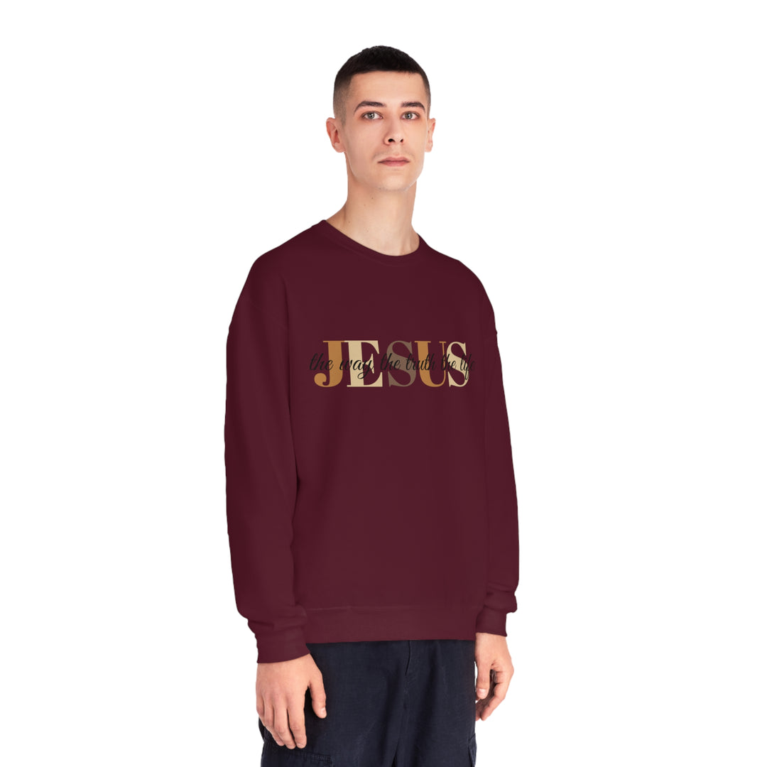 Jesus The Way The Truth The Life Unisex NuBlend® Crewneck Sweatshirt