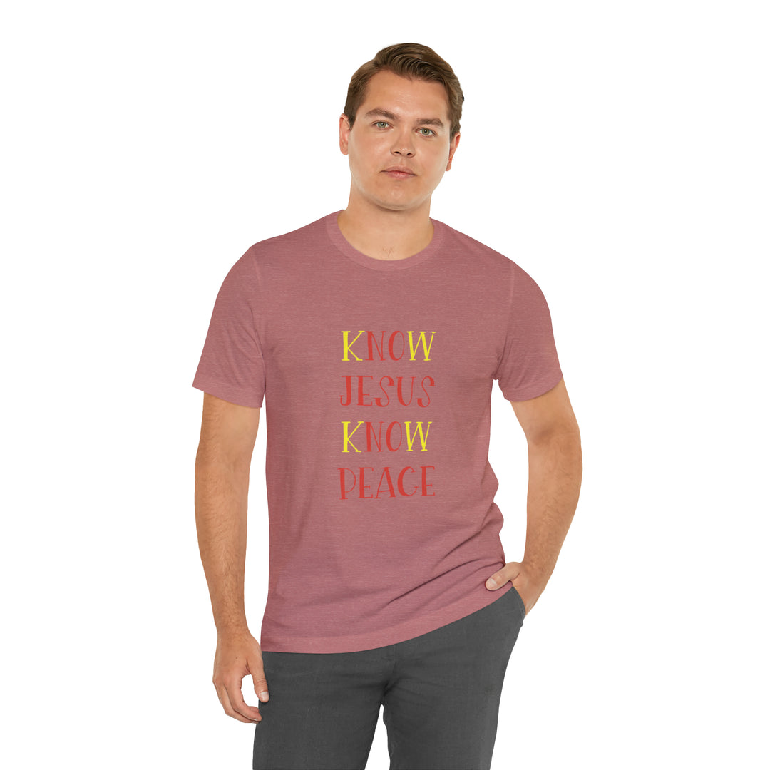 Know Jesus-Unisex Jersey Short Sleeve Tee