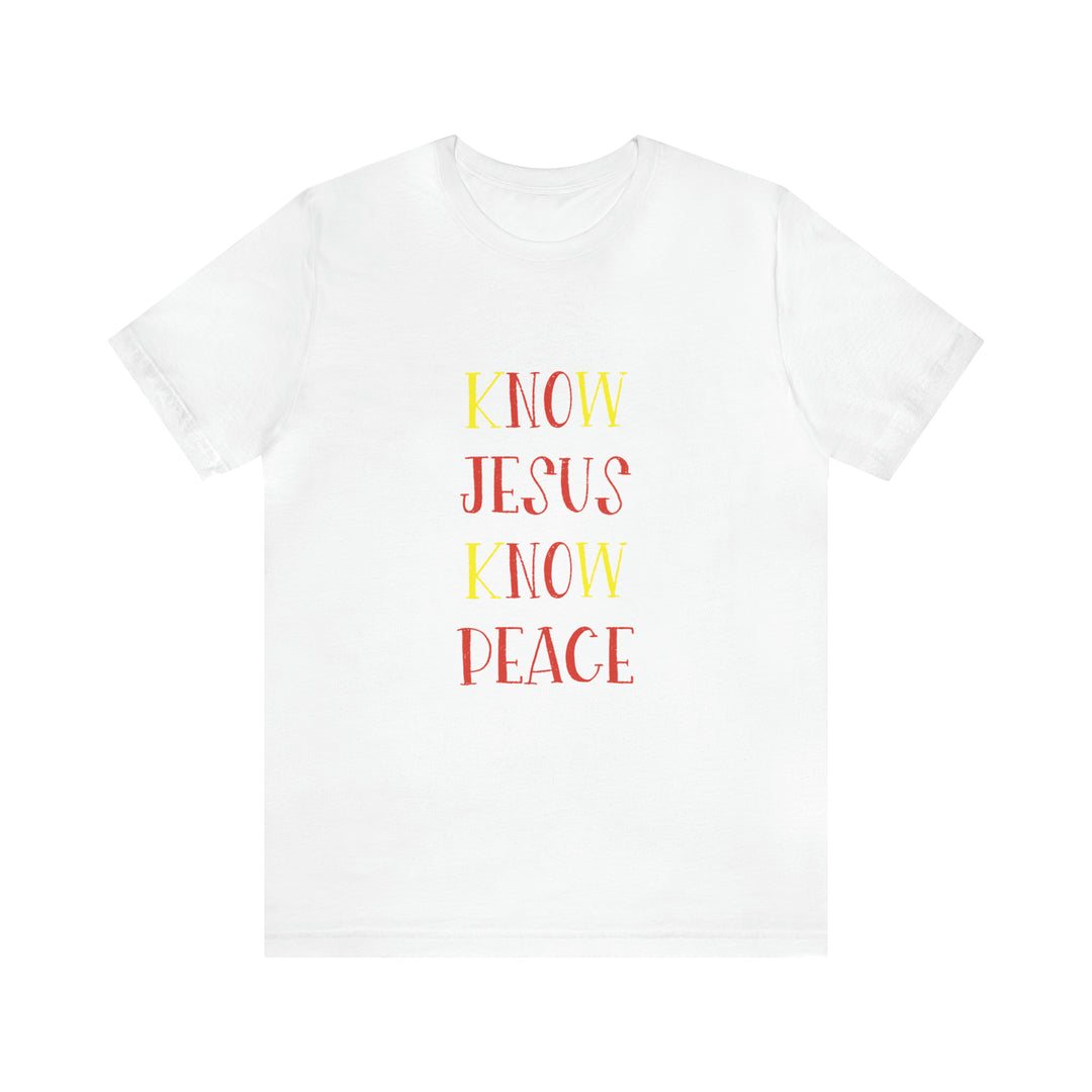 Know Jesus-Unisex Jersey Short Sleeve Tee