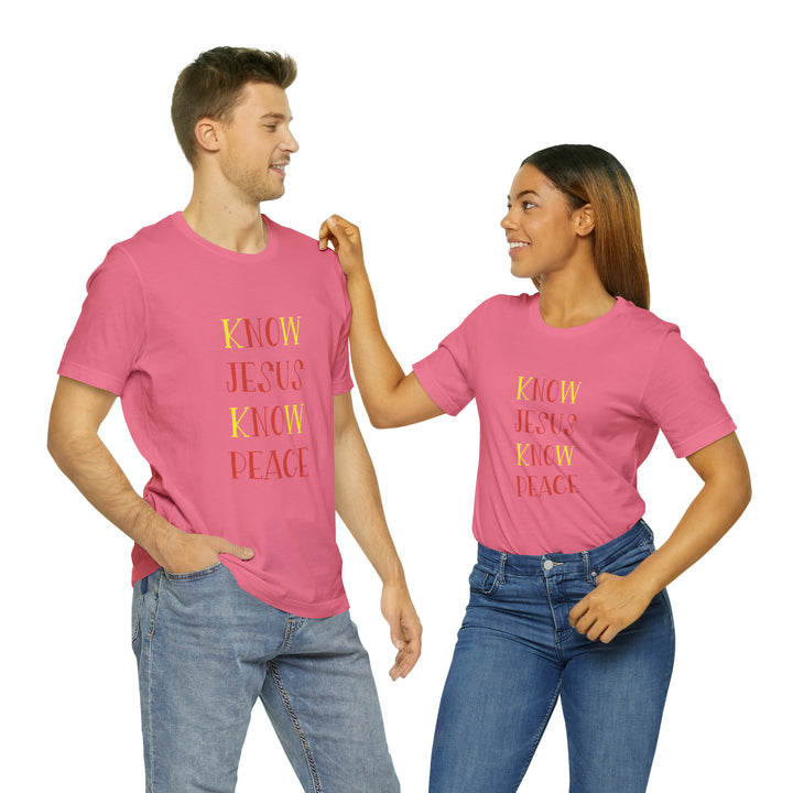 Know Jesus-Unisex Jersey Short Sleeve Tee