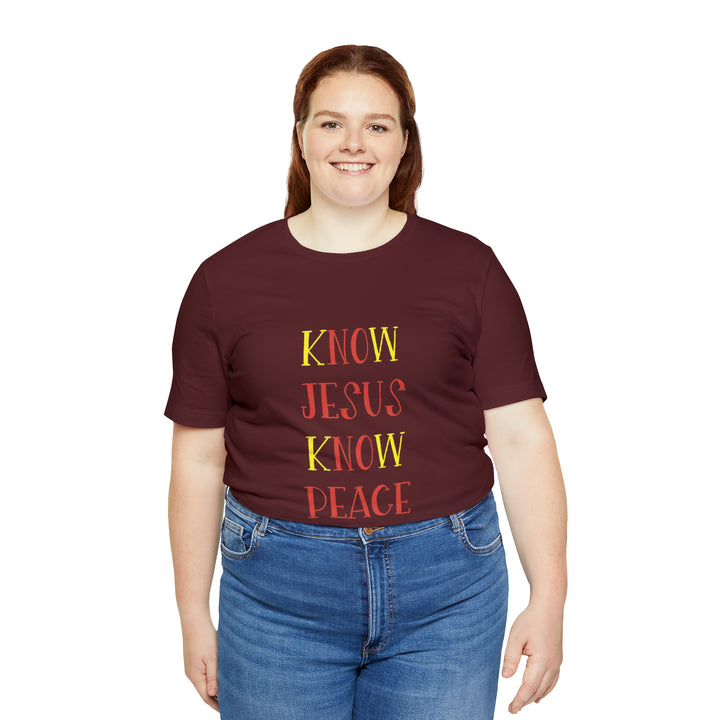 Know Jesus-Unisex Jersey Short Sleeve Tee