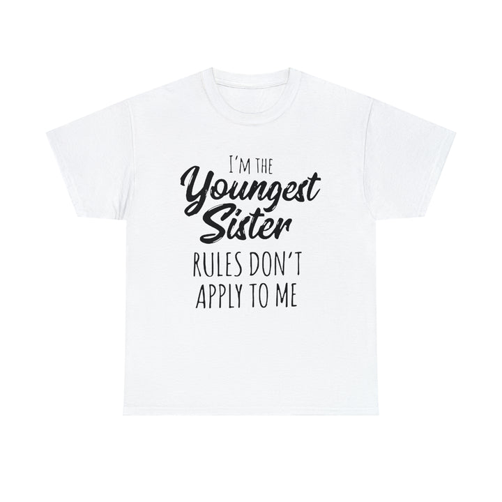 IM THE YOUNGEST=Unisex Heavy Cotton Tee