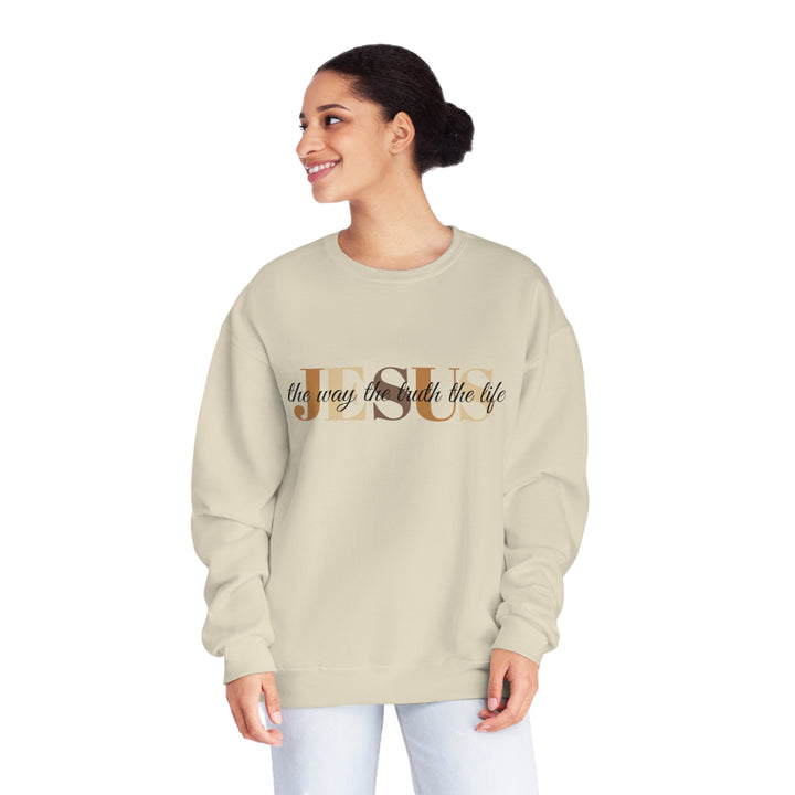 Jesus The Way The Truth The Life Unisex NuBlend® Crewneck Sweatshirt