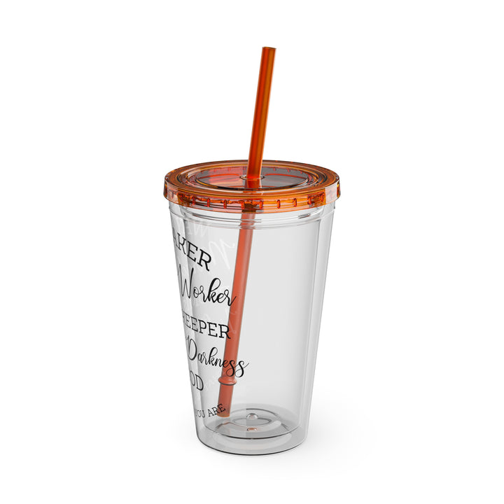 Way Maker=Sunsplash Tumbler with Straw, 16oz