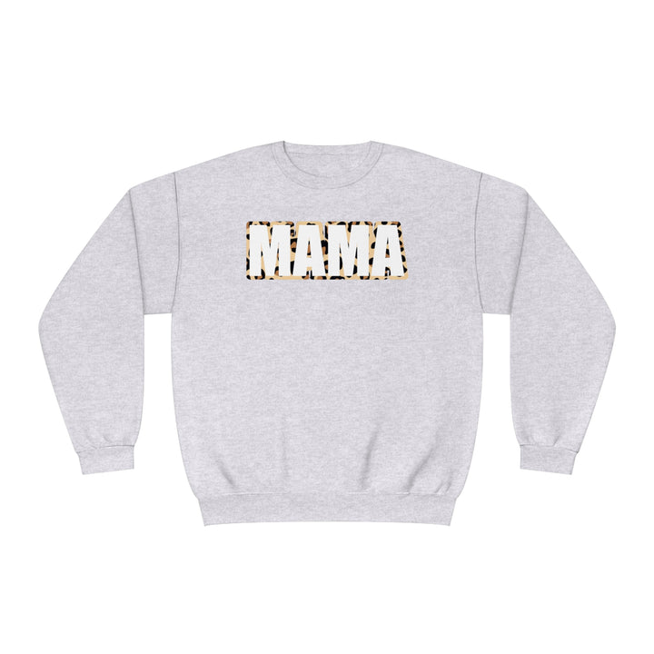 white leopard MAMA Unisex NuBlend® Crewneck Sweatshirt