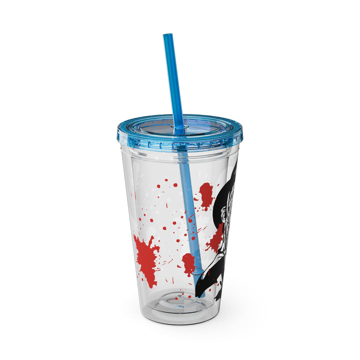 Freddy Halloween=Sunsplash Tumbler with Straw, 16oz