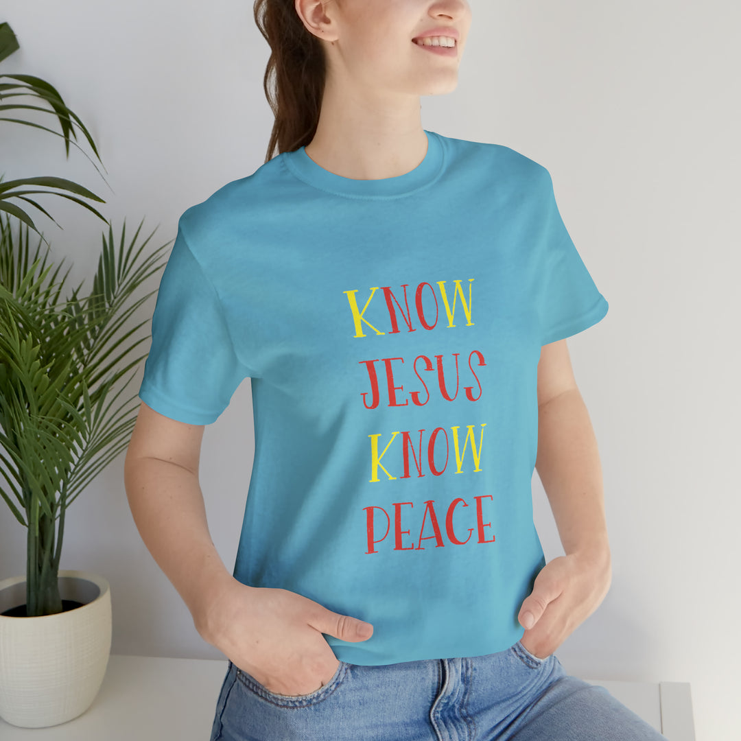 Know Jesus-Unisex Jersey Short Sleeve Tee