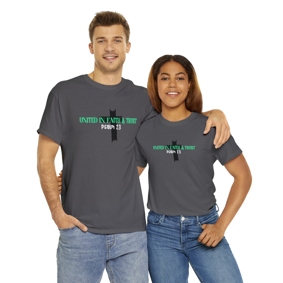 UNITED IN FAITH & TRUST-Unisex Heavy Cotton Tee