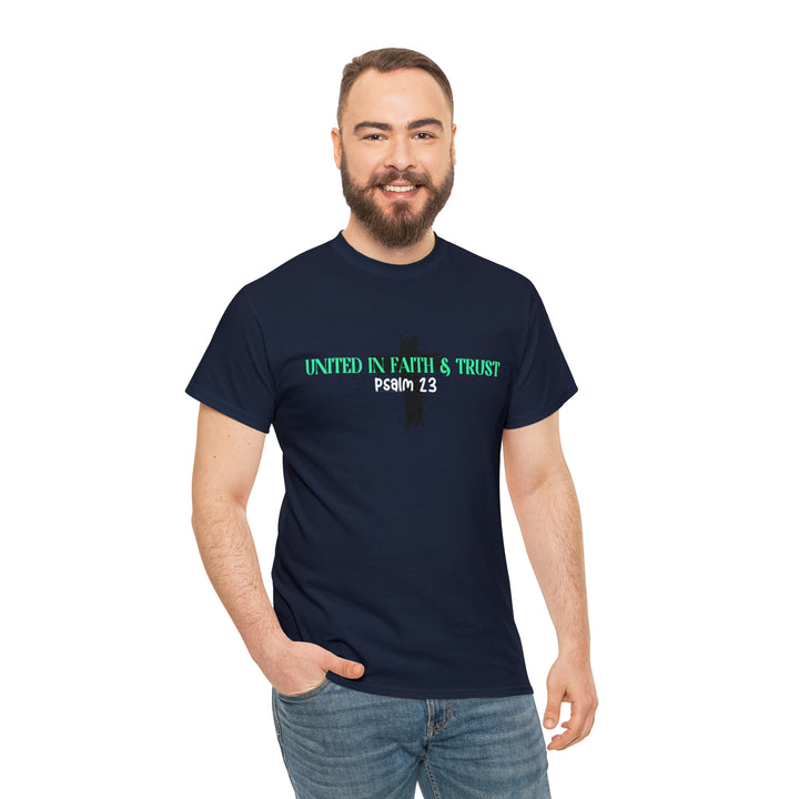 UNITED IN FAITH & TRUST-Unisex Heavy Cotton Tee