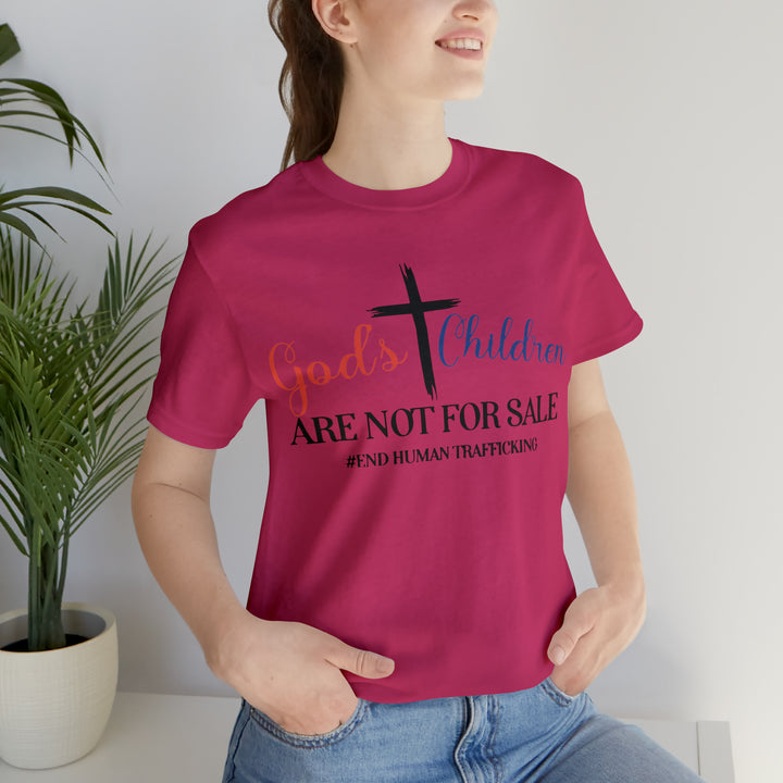 End Human trafficking-Unisex Jersey Short Sleeve Tee