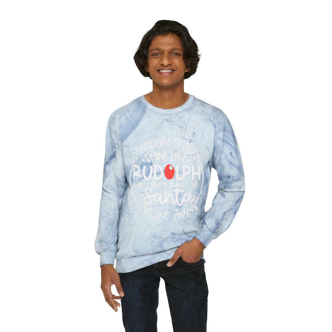 Rudolph=Unisex Color Blast Crewneck Sweatshirt