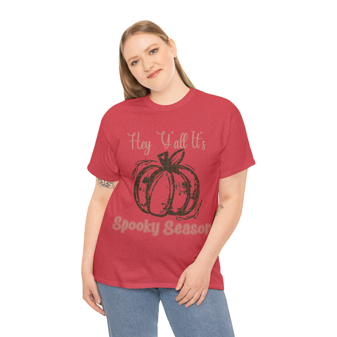 Hey Yall its spooky season-Unisex Heavy Cotton Tee