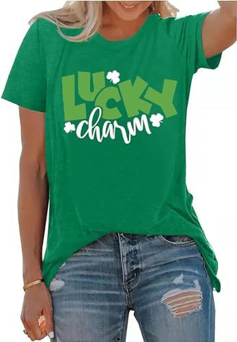 Patricks Day Shirts For Women Irish Shamrock Tshirts Gra
