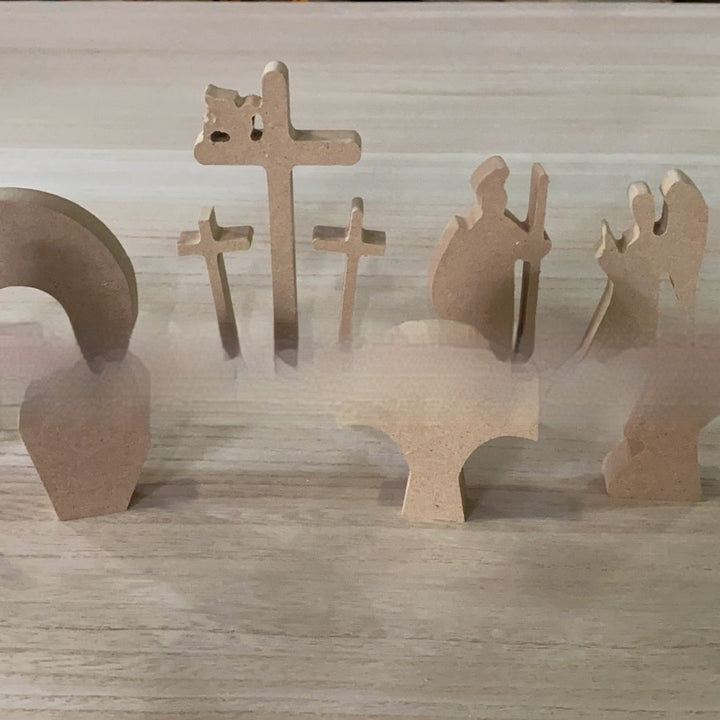 Easter Scene Wooden Decoration