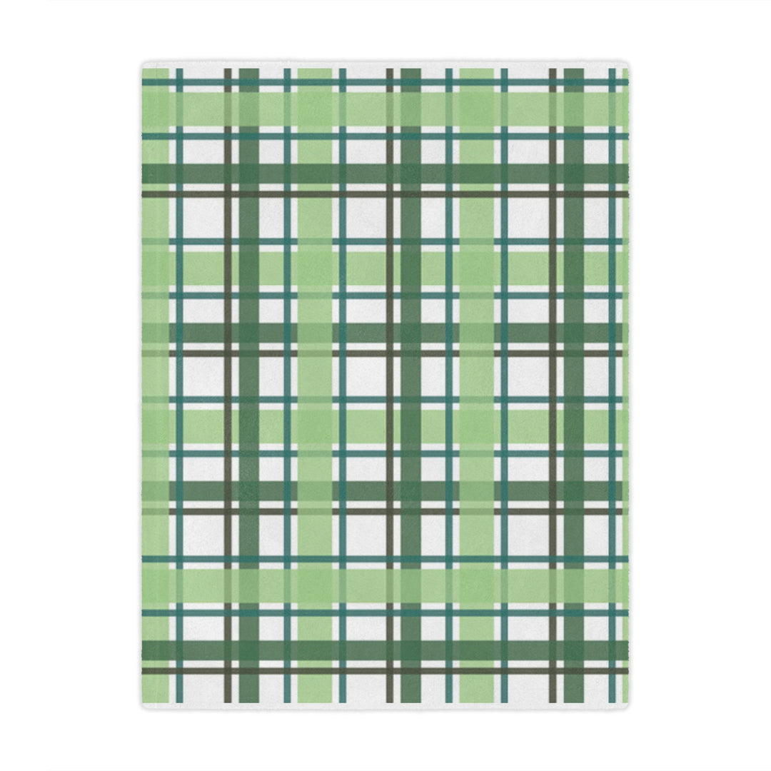 Green Plaid Minky Blanket